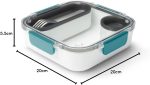 ست لانچ باکس 1لیتر مربع چند تکه پلیمر آبی Black+Blum - Image 2