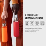 قمقمه آب 600 شیشه با محافظ سیلیکون گلبهی Black+Blum - Image 6