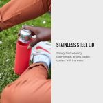 قمقمه آب 600 شیشه با محافظ سیلیکون گلبهی Black+Blum - Image 7