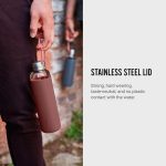 قمقمه آب 600 شیشه با محافظ سیلیکون زرشکی Black+Blum - Image 3