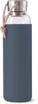 قمقمه آب 600 شیشه با محافظ سیلیکون مدادی Black+Blum - Image 2