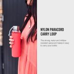 قمقمه آب 600 شیشه با محافظ سیلیکون گلبهی Black+Blum