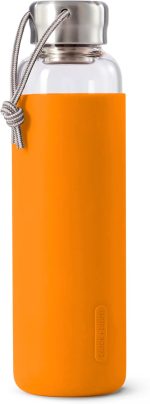 قمقمه آب 600 شیشه با محافظ سیلیکون نارنجی Black+Blum - Image 2