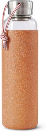 قمقمه آب 600 شیشه با محافظ سیلیکون قهوه ای Black+Blum - Image 5