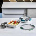 ست لانچ باکس 1لیتر مربع چند تکه پلیمر سبز Black+Blum - Image 9