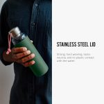 قمقمه آب 600 شیشه با محافظ سیلیکون سبز Black+Blum - Image 4