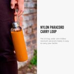 قمقمه آب 600 شیشه با محافظ سیلیکون نارنجی Black+Blum - Image 5