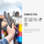 ست قاشق چنگال سفری سه تکه استیل Black+Blum - Image 3