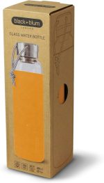 قمقمه آب 600 شیشه با محافظ سیلیکون نارنجی Black+Blum - Image 4