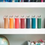 قمقمه آب 600 شیشه با محافظ سیلیکون گلبهی Black+Blum - Image 5