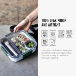 ست لانچ باکس 1لیتر مربع چند تکه پلیمر سبز Black+Blum - Image 6