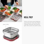 ظرف غذا مربع 1100 استیل درب سوپاپ Black+Blum - Image 5