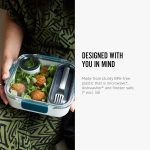 ست لانچ باکس 1لیتر مربع چند تکه پلیمر آبی Black+Blum - Image 11