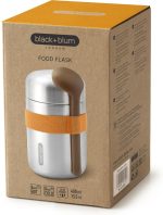 فلاسک غذا استوانه 400 استیل با قاشق چوبی Black+Blum - Image 4