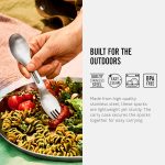 چنگال/قاشق دوسر استیل چهار تایی Black+Blum