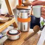 فلاسک غذا استوانه 400 استیل با قاشق چوبی Black+Blum - Image 5