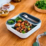 ست لانچ باکس 1لیتر مربع چند تکه پلیمر سبز Black+Blum