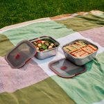 ظرف غذا مربع 1400 استیل درب سوپاپ Black+Blum - Image 2